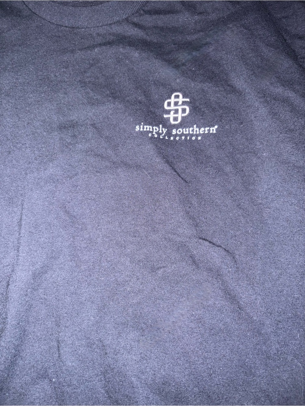 Simply Southern Black Tee with Green Frog and Pink Text - Picture 3 of 4